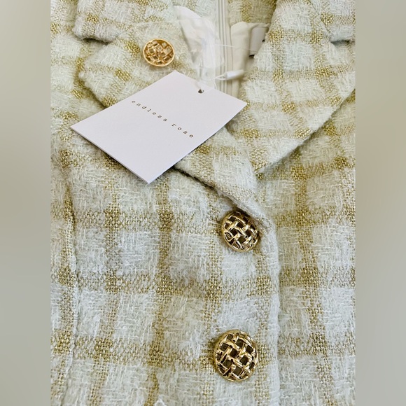Endless Rose Sleeveless Tweed Suited Romper.NWT Size : S - Picture 10 of 11